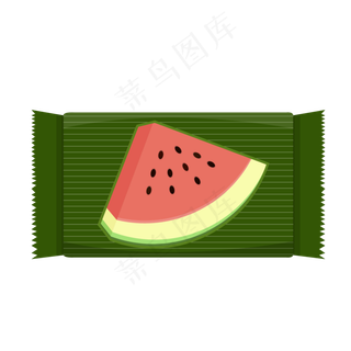 手绘矢量扁平可爱西瓜糖果