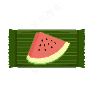手绘矢量扁平可爱西瓜糖果