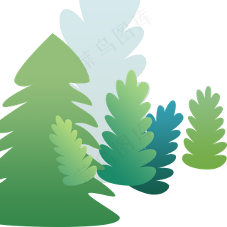 春天绿色植物装饰