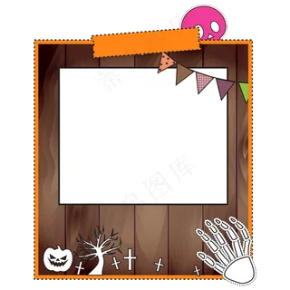 万圣节鬼怪边框装饰,免抠元素