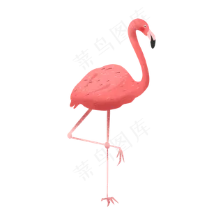 夏日可爱简约火烈鸟,免抠元素