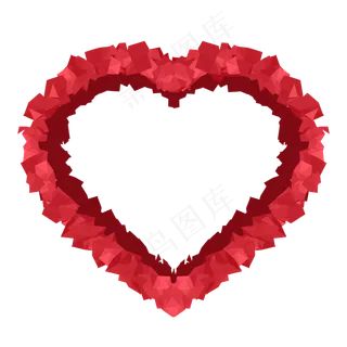 玫瑰花朵红色爱心