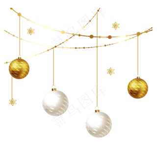 圣诞节圣诞球挂饰,免抠元素