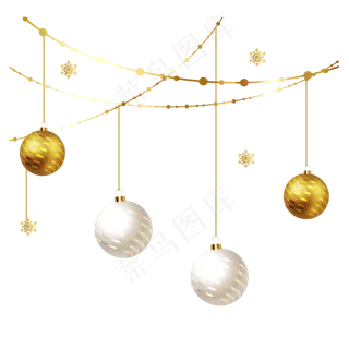 圣诞节圣诞球挂饰,免抠元素