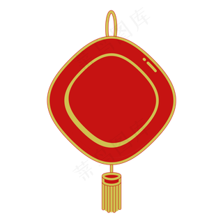 手绘新年挂饰装饰图案,免抠元素