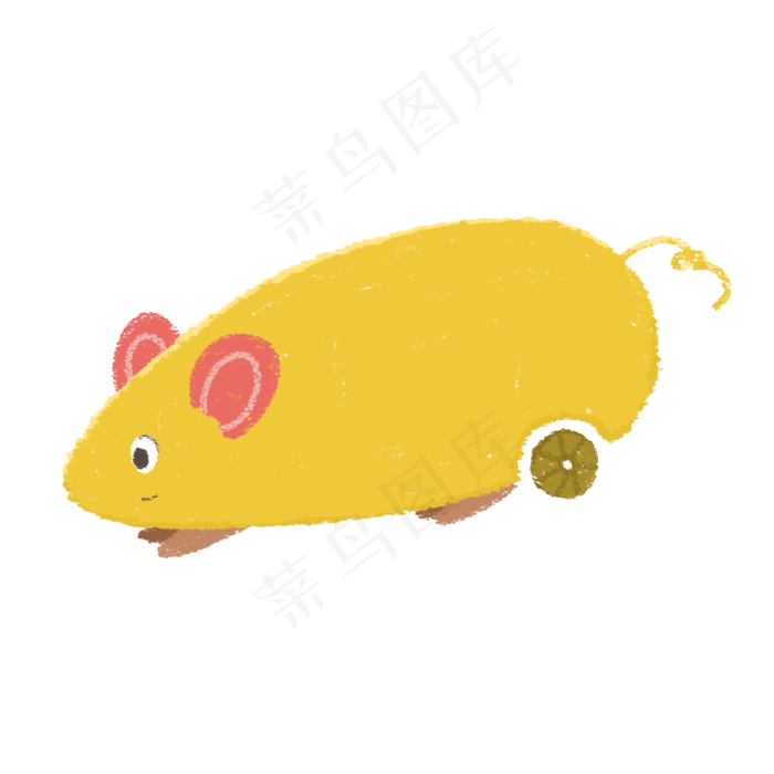 可爱黄色小老鼠玩具(2000X2000(DPI:300))psd模版下载