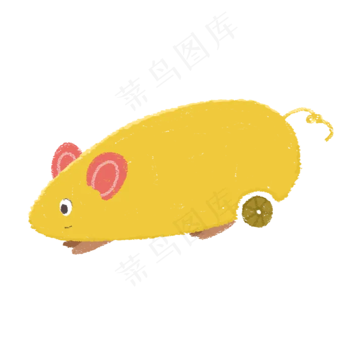可爱黄色小老鼠玩具(2000X2000(DPI:300))psd模版下载