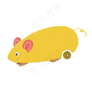 可爱黄色小老鼠玩具