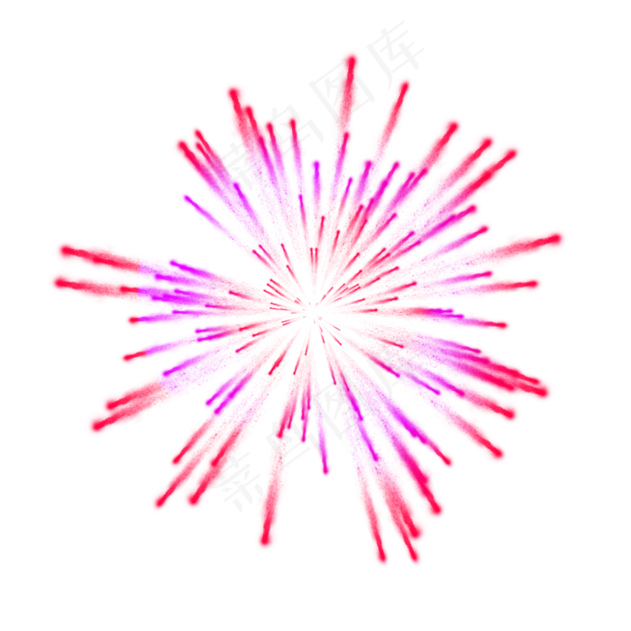 年货节新年烟花-PNG素材,免抠元素(2000*2000px 300 dpi )psd模版下载