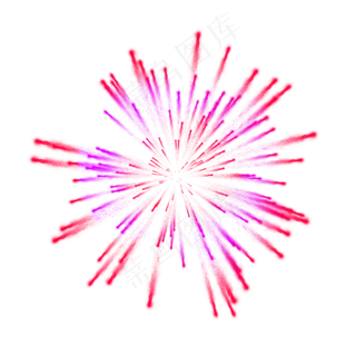 年货节新年烟花-PNG素材,免抠元素