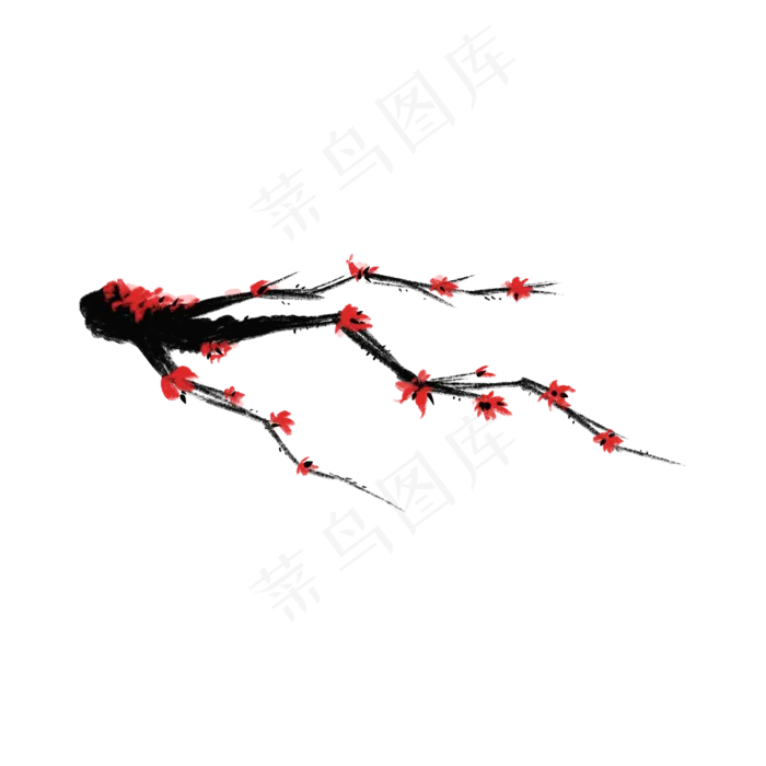 树枝树干梅花新年,免抠元素(2048X2048(DPI:132))psd模版下载