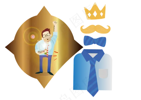 卡通可爱父亲节促销优惠