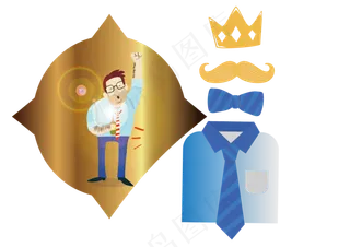 卡通可爱父亲节促销优惠