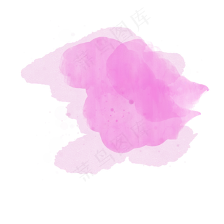 卡通矢量水彩墨迹图