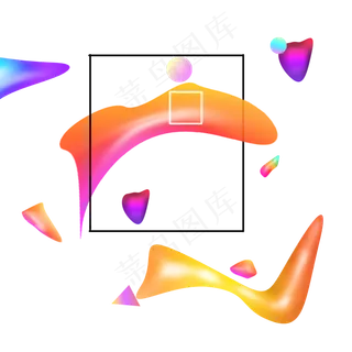 618电商流体渐变主题装饰素材