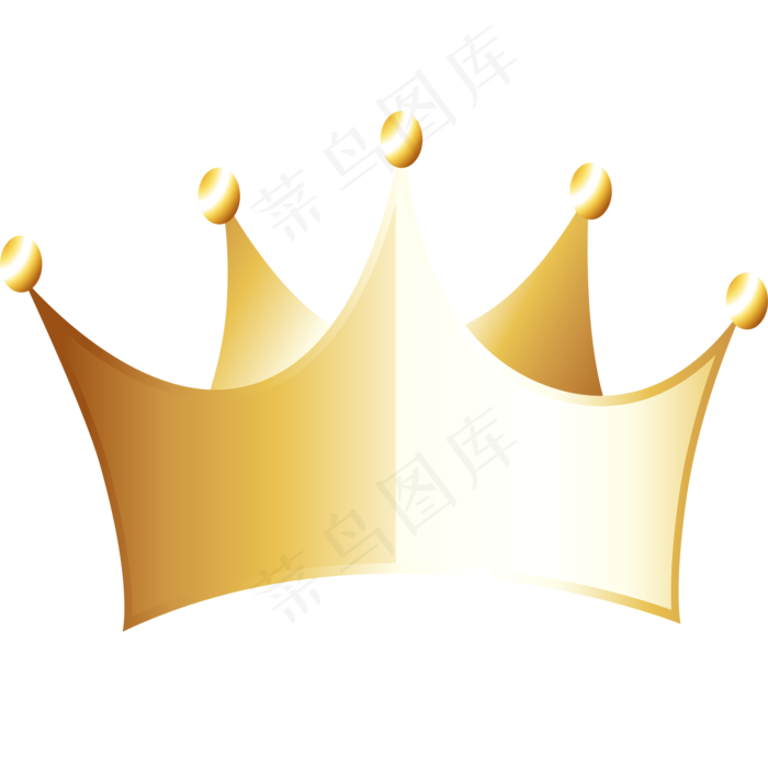 反光金属矢量皇冠,免抠元素