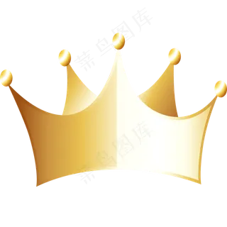反光金属矢量皇冠,免抠元素