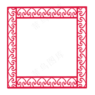 新年红色中国风装饰红桃,免抠元素