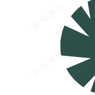 半圆形植物叶子下载