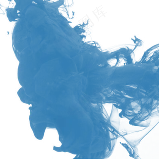 卡通蓝色的水墨烟雾免扣图,免抠元素