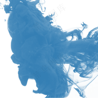 卡通蓝色的水墨烟雾免扣图,免抠元素