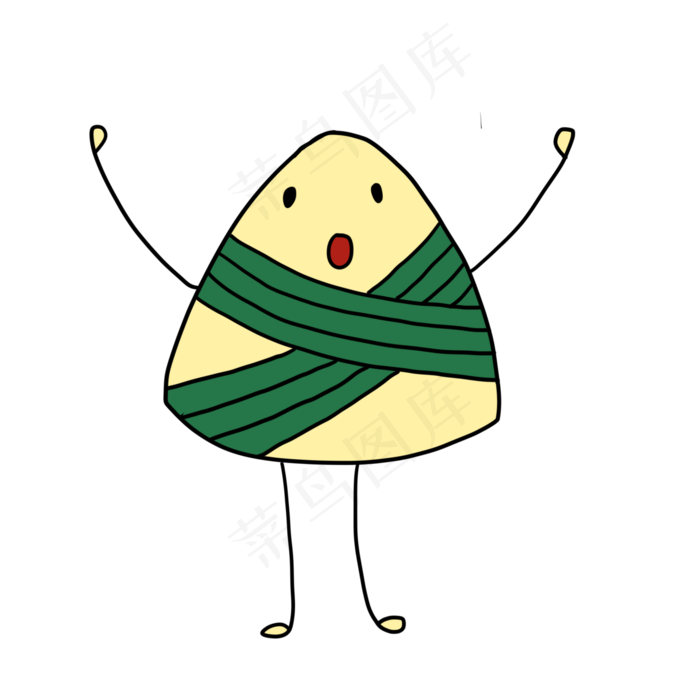 端午节卡通粽子免抠(2000X2000(DPI:350))psd模版下载