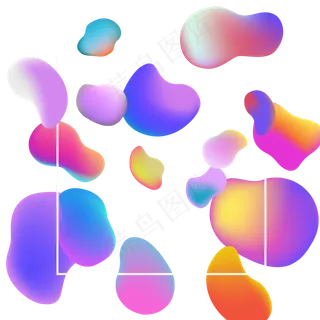 618彩色流体渐变618炫彩流