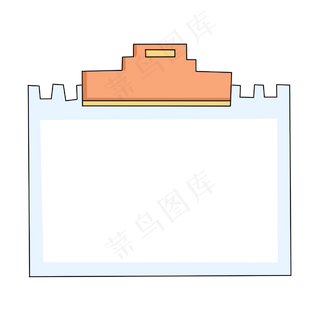 简约蓝色边框,免抠元素