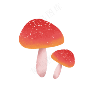 红色的蘑菇