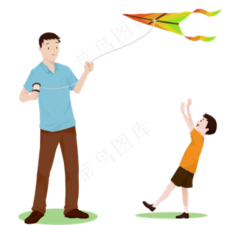 父亲节放风筝