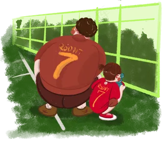 父亲节穿亲子装爸爸和女儿蹲在篮