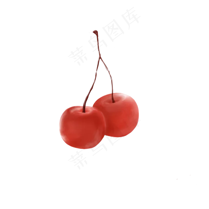 手绘水果樱桃装饰可商用元素(2000X2000(DPI:300))psd模版下载
