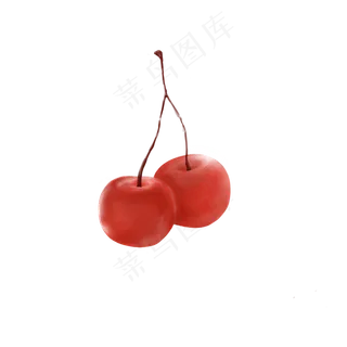 手绘水果樱桃装饰可商用元素