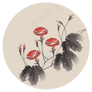 夏至朝颜二十四节气PNG素材