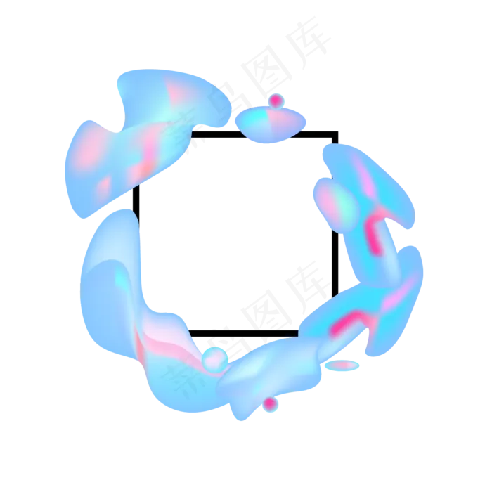 618电商流体渐变主题装饰素材(618X618)eps,ai矢量模版下载