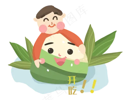 端午节男孩幸福开怀大吃粽子 端午节男孩幸福开怀大吃粽子