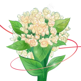 三八妇女节鲜花装饰元素,免抠元素