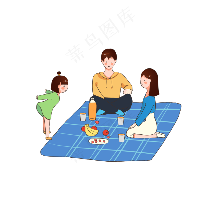 一家人游玩过节