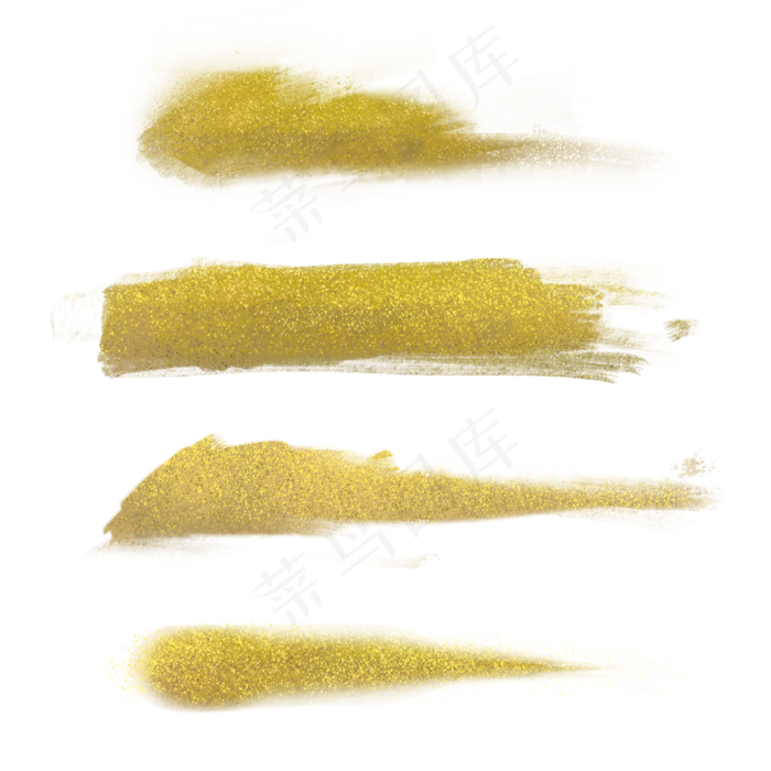 金色金粉笔刷笔触(2300X2300(DPI:300))psd模版下载
