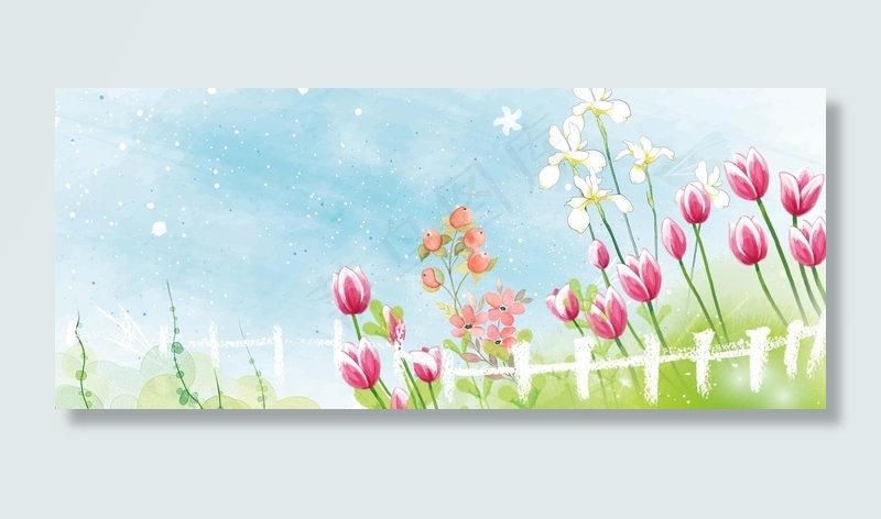 立春花园初春背景