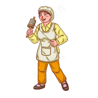 五一劳动节人物女纺织工人