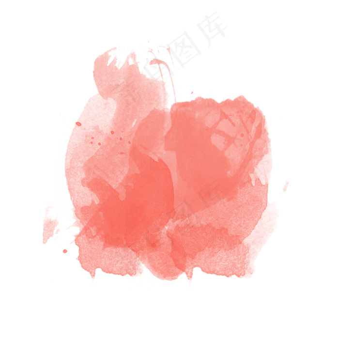 红色水彩晕染涂鸦元素(2000X2000(DPI:71))psd模版下载