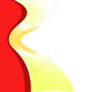 矢量手绘红色动感曲线