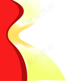 矢量手绘红色动感曲线