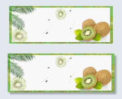 新鲜猕猴桃绿色文艺简约banner