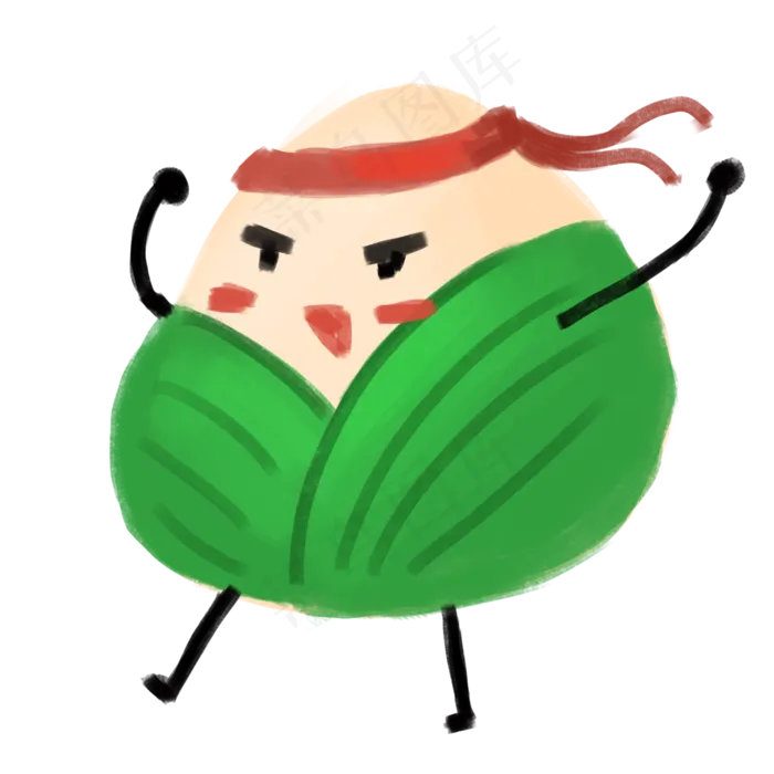 端午节创意拟人粽子(2000X2000(DPI:300))psd模版下载