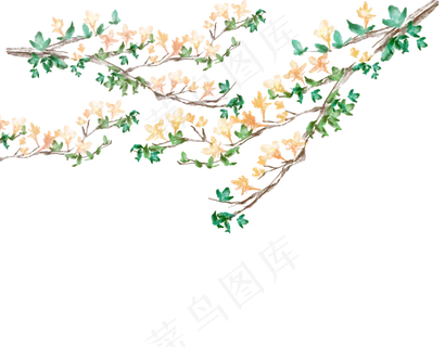 古风花枝树枝