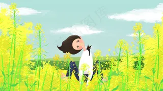 三月你好油菜花田里的漫想