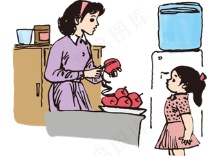 劳动手绘卡通形象