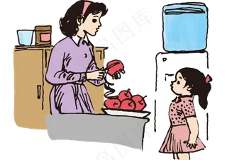 劳动手绘卡通形象